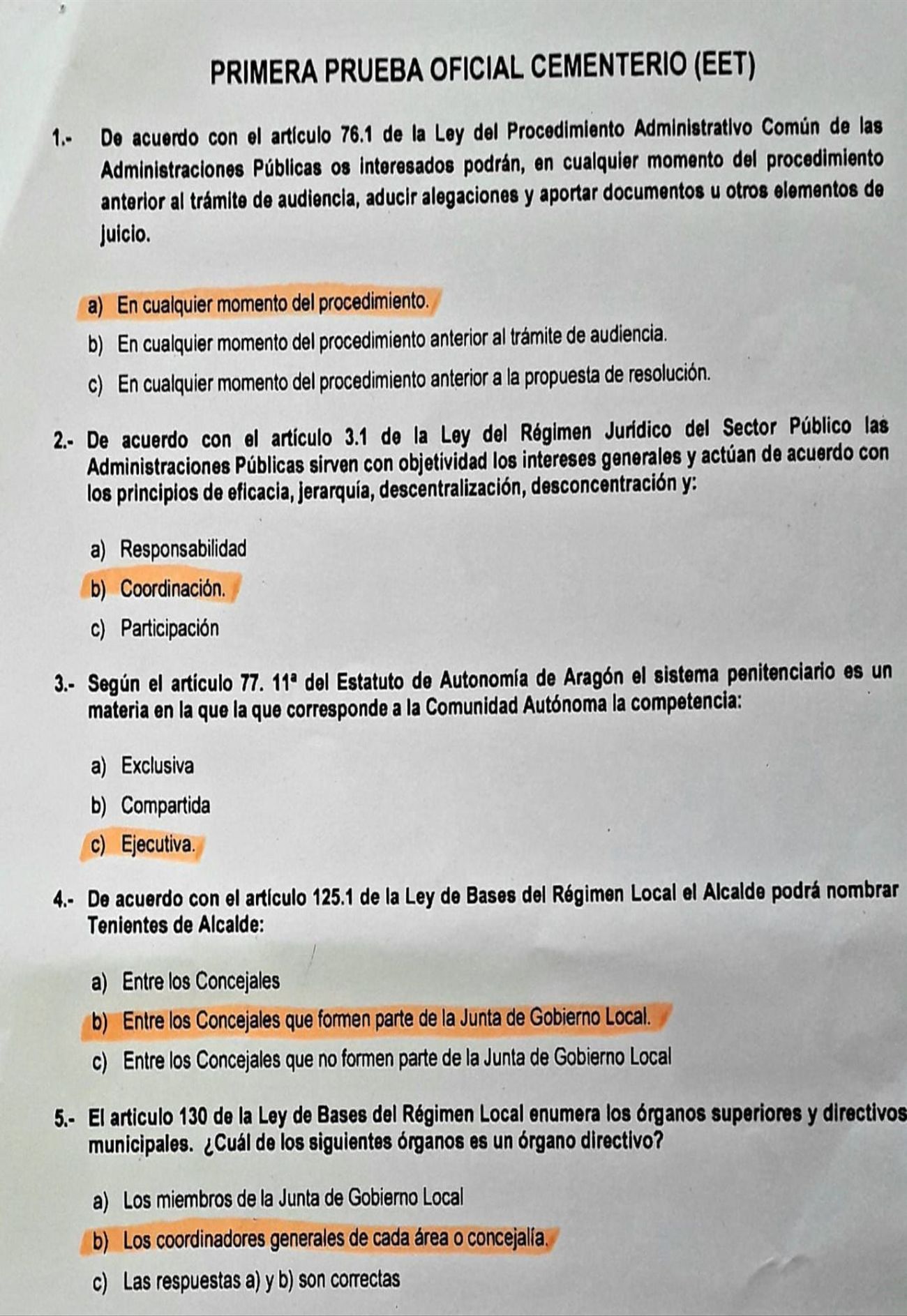 Esquelas.es | Descubren amaos en los exmenes a Oficial de Cementerio, ?estaban marcadas las respuestas correctas?