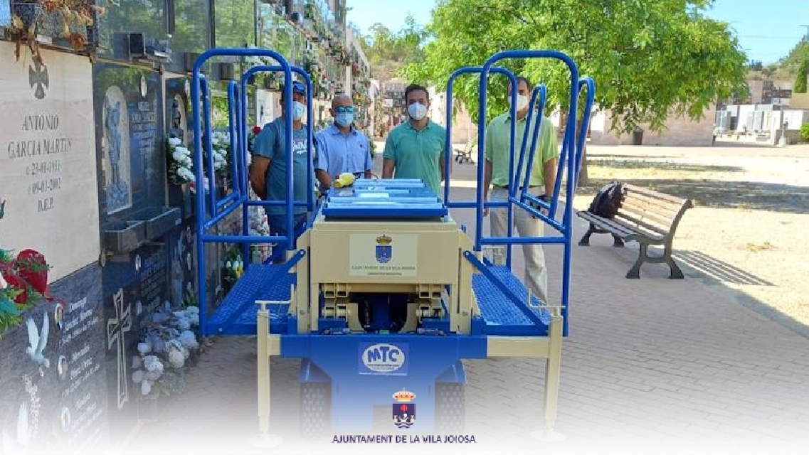 Esquelas.es | Villajoyosa adquiere un elevador portafretros para su cementerio municipal